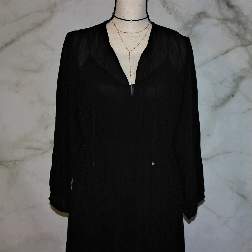 NWT Massimo Dutti Black Maxi Dress